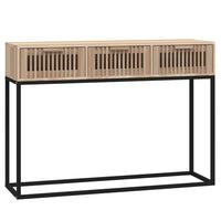 Tavolino Consolle 105x30x75 cm Legno Multistrato e Ferro 352108