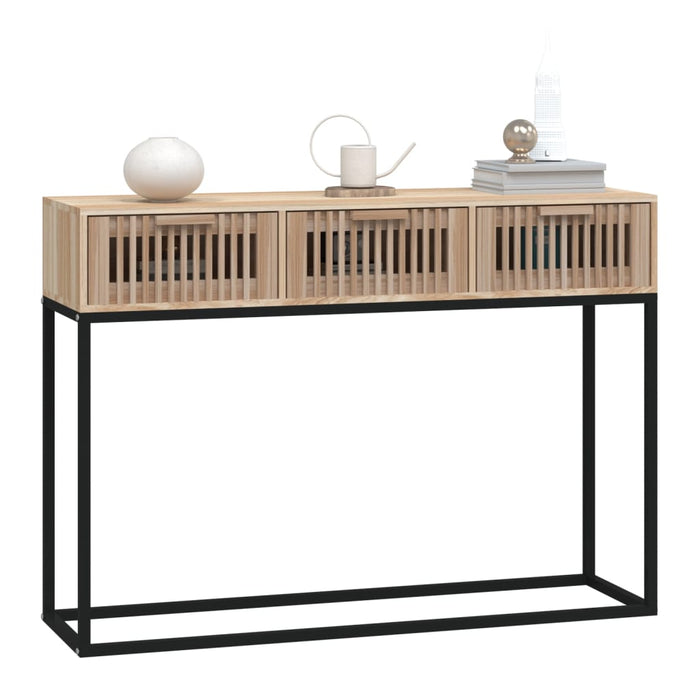 Tavolino Consolle-Tavolino da soggiorno-Tavolo 105x30x75 cm Legno Multistrato e Ferro