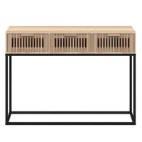 Tavolino Consolle 105x30x75 cm Legno Multistrato e Ferro 352108