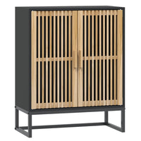 Credenza-Buffet-Armadio da cucina Nera 60x30x75 cm in Legno Multistrato 238684