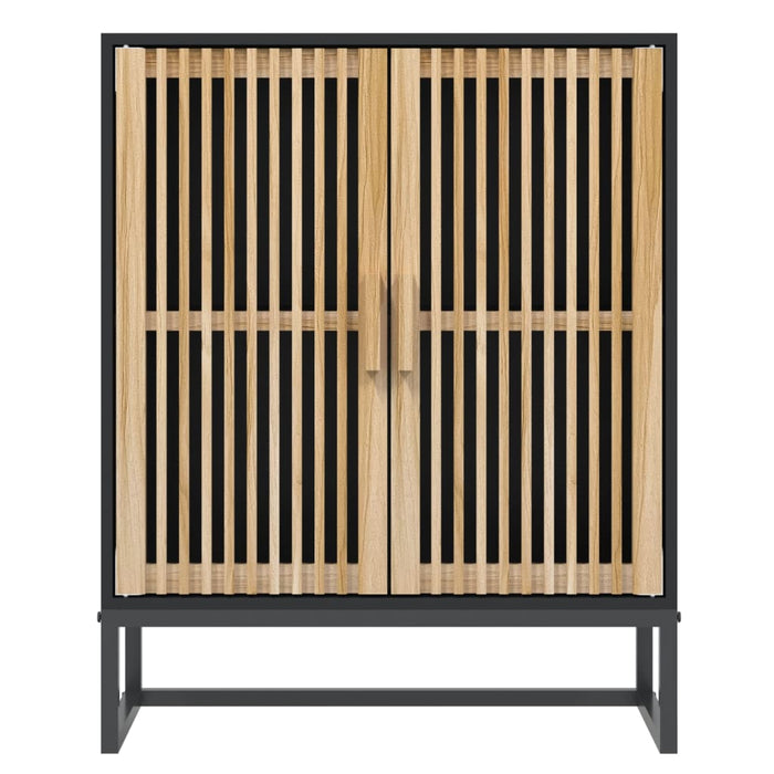 Credenza Nera 60x30x75 cm in Legno Multistrato 352110