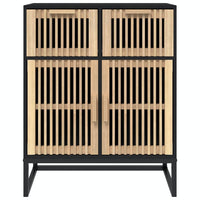 Credenza Nera 60x30x75 cm in Legno Multistrato 352116