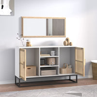 Credenza-Buffet-Armadio da cucina Bianca 105x30x65 cm in Legno Multistrato 466166