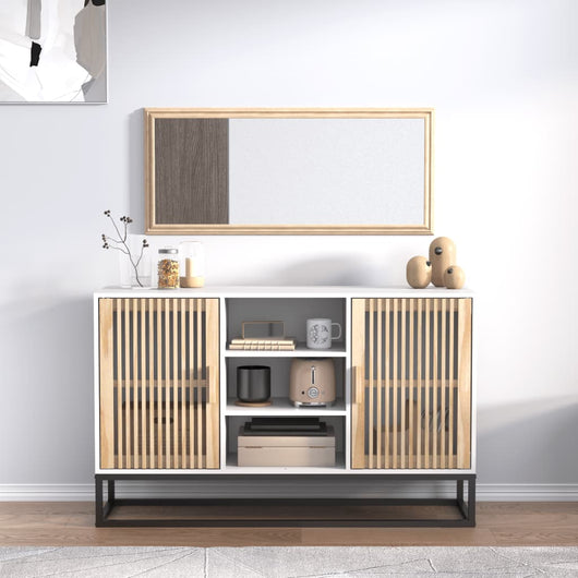 Credenza Bianca 105x30x65 cm in Legno Multistrato 352118