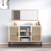 Credenza-Buffet-Armadio da cucina Bianca 105x30x65 cm in Legno Multistrato 466166