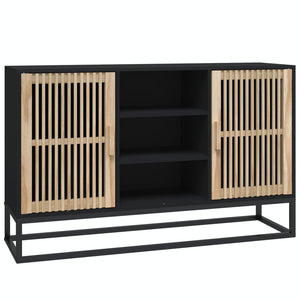 Credenza-Buffet-Armadio da cucina Nera 105x30x65 cm in Legno Multistrato 326812