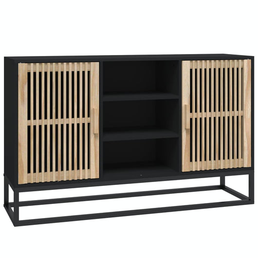 Credenza-Buffet-Armadio da cucina Nera 105x30x65 cm in Legno Multistrato 326812