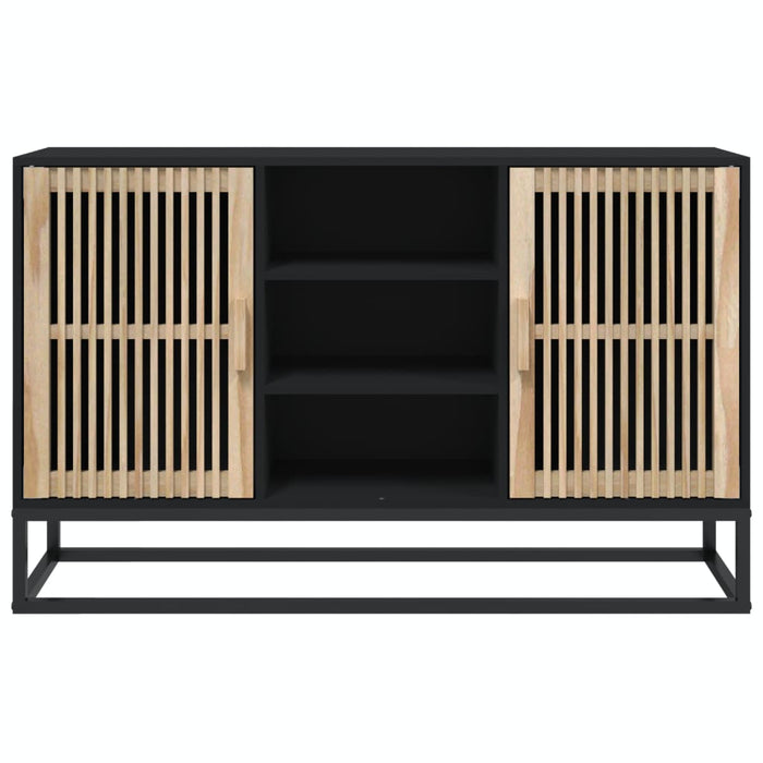 Credenza-Buffet-Armadio da cucina Nera 105x30x65 cm in Legno Multistrato 326812