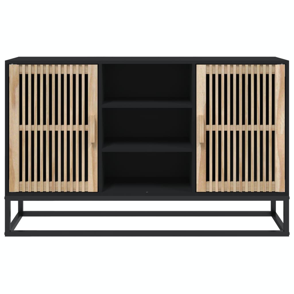 Credenza Nera 105x30x65 cm in Legno Multistrato 352119