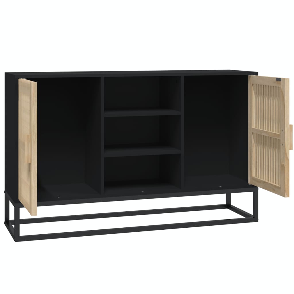 Credenza Nera 105x30x65 cm in Legno Multistrato 352119