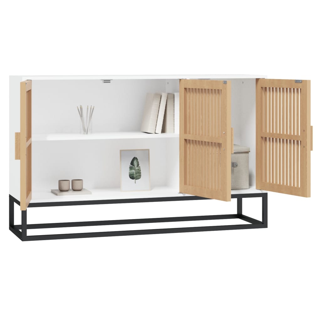 Credenza-Buffet-Armadio da cucina Bianca 105x30x65 cm in Legno Multistrato 909734
