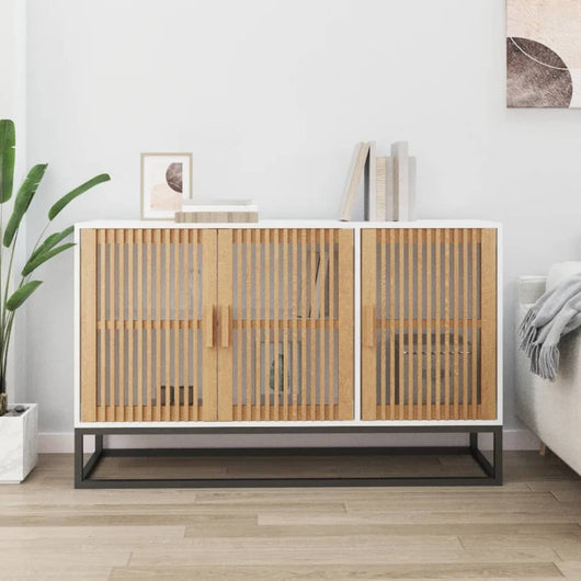 Credenza Bianca 105x30x65 cm in Legno Multistrato 352121
