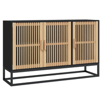 Credenza-Buffet-Armadio da cucina Nera 105x30x65 cm in Legno Multistrato 117108