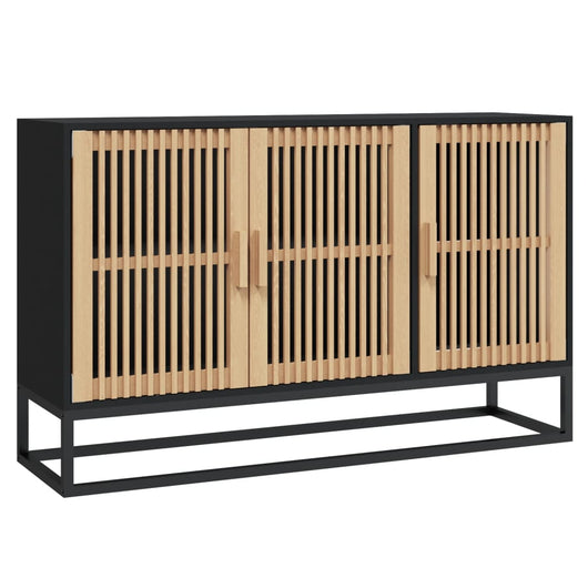 Credenza-Buffet-Armadio da cucina Nera 105x30x65 cm in Legno Multistrato 117108