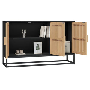 Credenza-Buffet-Armadio da cucina Nera 105x30x65 cm in Legno Multistrato 117108