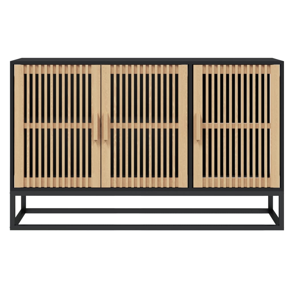Credenza Nera 105x30x65 cm in Legno Multistrato 352122