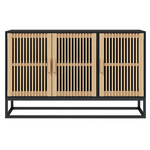 Credenza Nera 105x30x65 cm in Legno Multistrato 352122