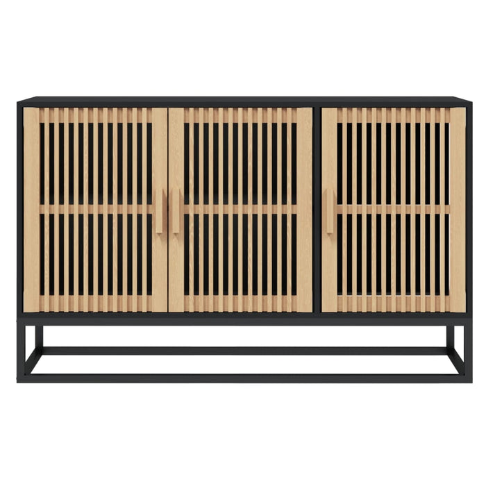 Credenza Nera 105x30x65 cm in Legno Multistrato 352122