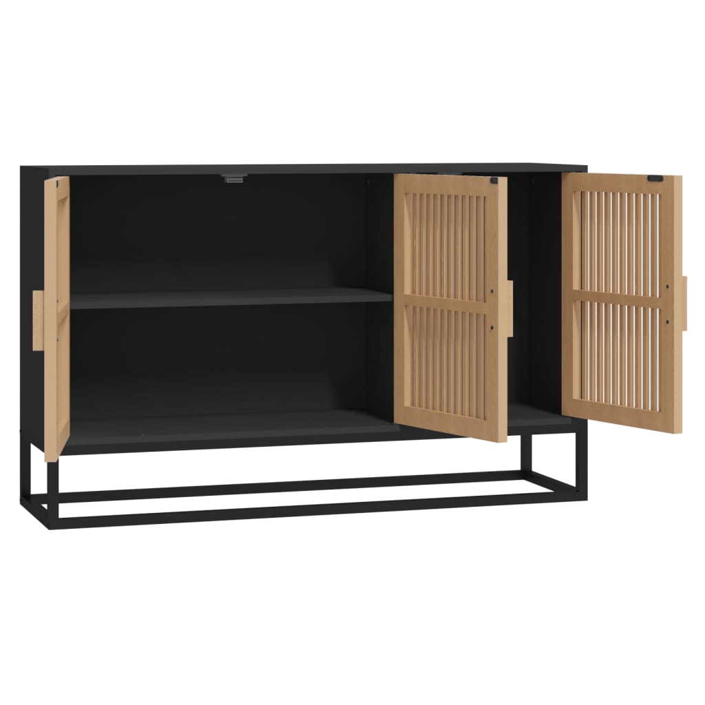 Credenza-Buffet-Armadio da cucina Nera 105x30x65 cm in Legno Multistrato 117108