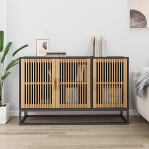 Credenza Nera 105x30x65 cm in Legno Multistrato 352122