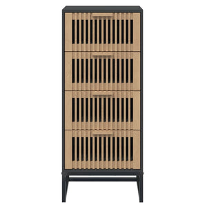 Credenza Nera 40x30x95 cm in Legno Multistrato 352125