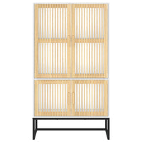 Credenza Bianca 70x35x125 cm in Legno Multistrato 352139