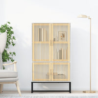 Credenza Bianca 70x35x125 cm in Legno Multistrato 352139