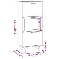 Scarpiera 52x25x120 cm in Legno Multistrato 352171
