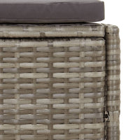 Bordo per Spa Grigio in Polyrattan e Legno Massello di Acacia