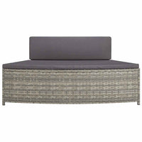 Panche per Spa con Cuscini 2 pz in Polyrattan Grigio 362263