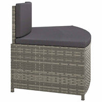 Panche per Spa con Cuscini 2 pz in Polyrattan Grigio 362263