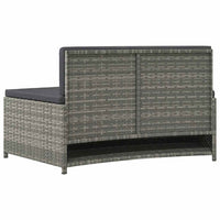 Panche per Spa con Cuscini 2 pz in Polyrattan Grigio 362263