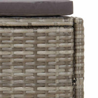Panche per Spa con Cuscini 2 pz in Polyrattan Grigio