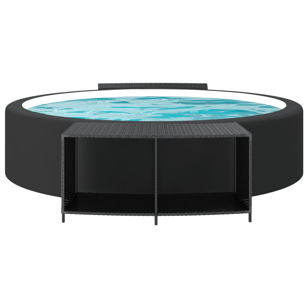 Scaffali Portaoggetti 2 pz in Polyrattan Nero 362264