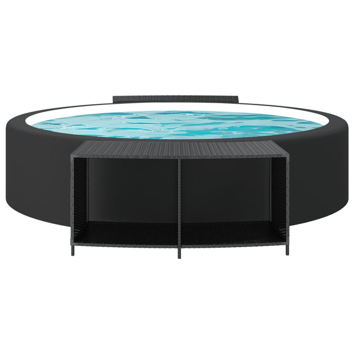 Scaffali Portaoggetti 2 pz in Polyrattan Nero 362264