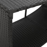 Scaffali Portaoggetti 2 pz in Polyrattan Nero 362264