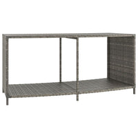 Scaffali Portaoggetti 2 pz in Polyrattan Grigio 362265