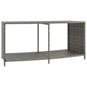 Scaffali Portaoggetti 2 pz in Polyrattan Grigio 362265