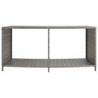 Scaffali Portaoggetti 2 pz in Polyrattan Grigio 362265