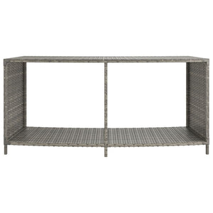 Scaffali Portaoggetti 2 pz in Polyrattan Grigio 362265