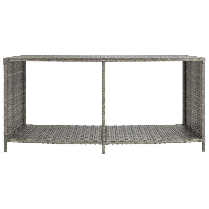 Scaffali Portaoggetti 2 pz in Polyrattan Grigio 362265