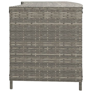 Scaffali Portaoggetti 2 pz in Polyrattan Grigio 362265