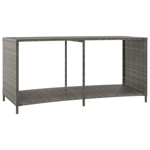 Scaffali Portaoggetti 2 pz in Polyrattan Grigio 362265