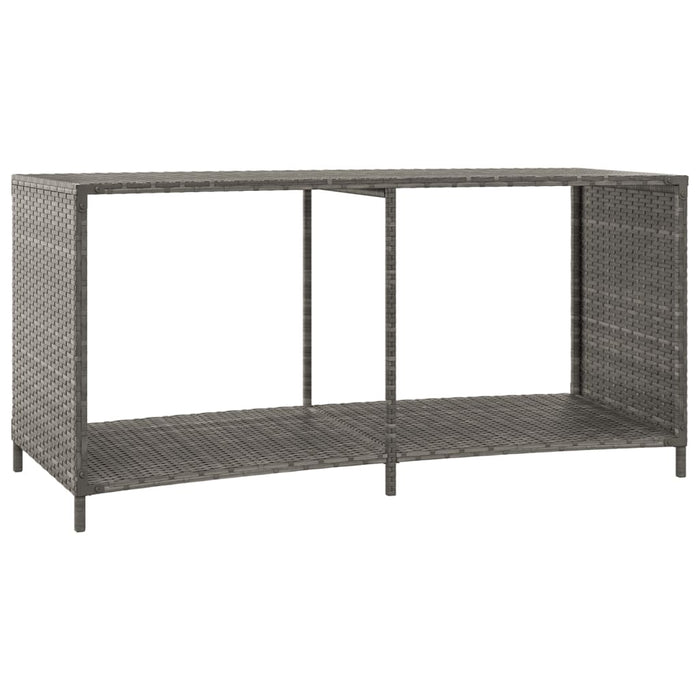 Scaffali Portaoggetti 2 pz in Polyrattan Grigio 362265