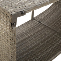 Scaffali Portaoggetti 2 pz in Polyrattan Grigio 362265