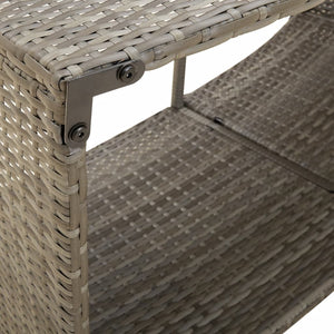 Scaffali Portaoggetti 2 pz in Polyrattan Grigio 362265