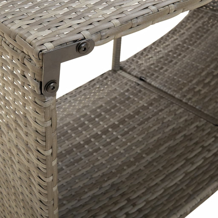 Scaffali Portaoggetti 2 pz in Polyrattan Grigio 362265