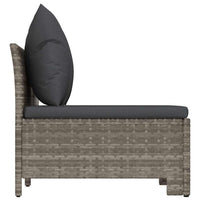 Divano da Giardino a 2 Posti con Cuscini in Polyrattan Grigio 362691