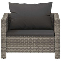 Poltrona da giardino con cuscino grigio in polyrattan 362693