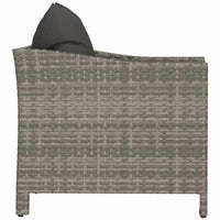 Poltrona da giardino con cuscino grigio in polyrattan 362693